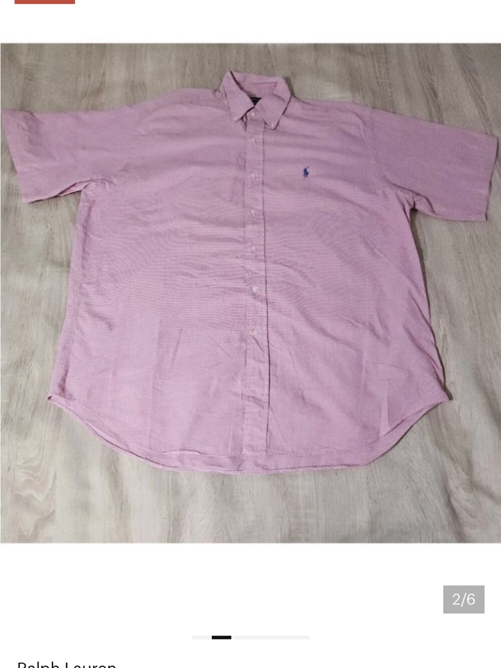 Ralph Lauren Light Pink Button-Down Oxford Shirt with Blue Polo Logo